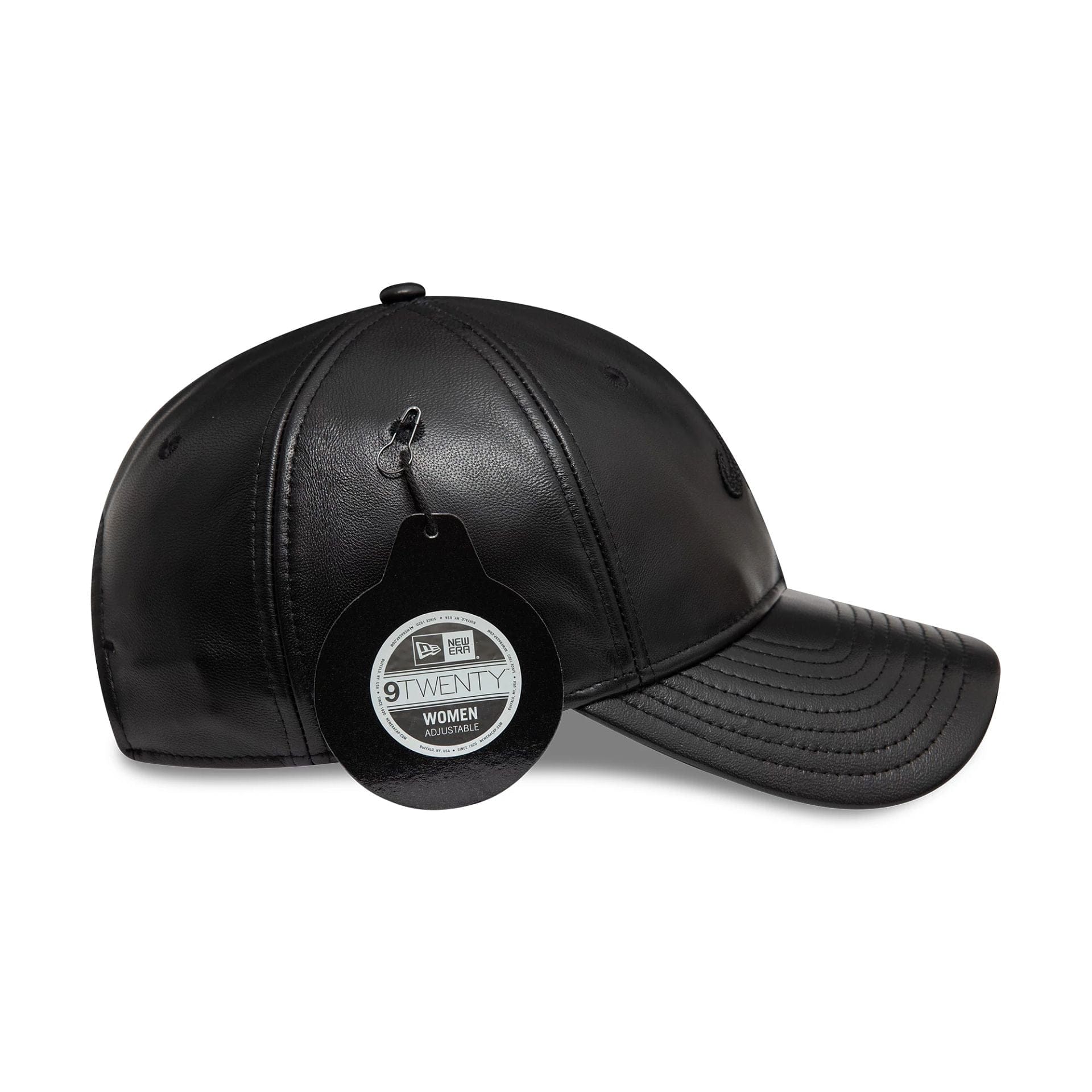 This is a New Era Image Leather Black 9TWENTY Adjustable Cap 4