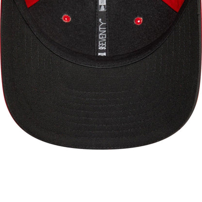 This is a Ducati Motor Logo Core Red 9SEVENTY Stretch Snap Adjustable Cap 5