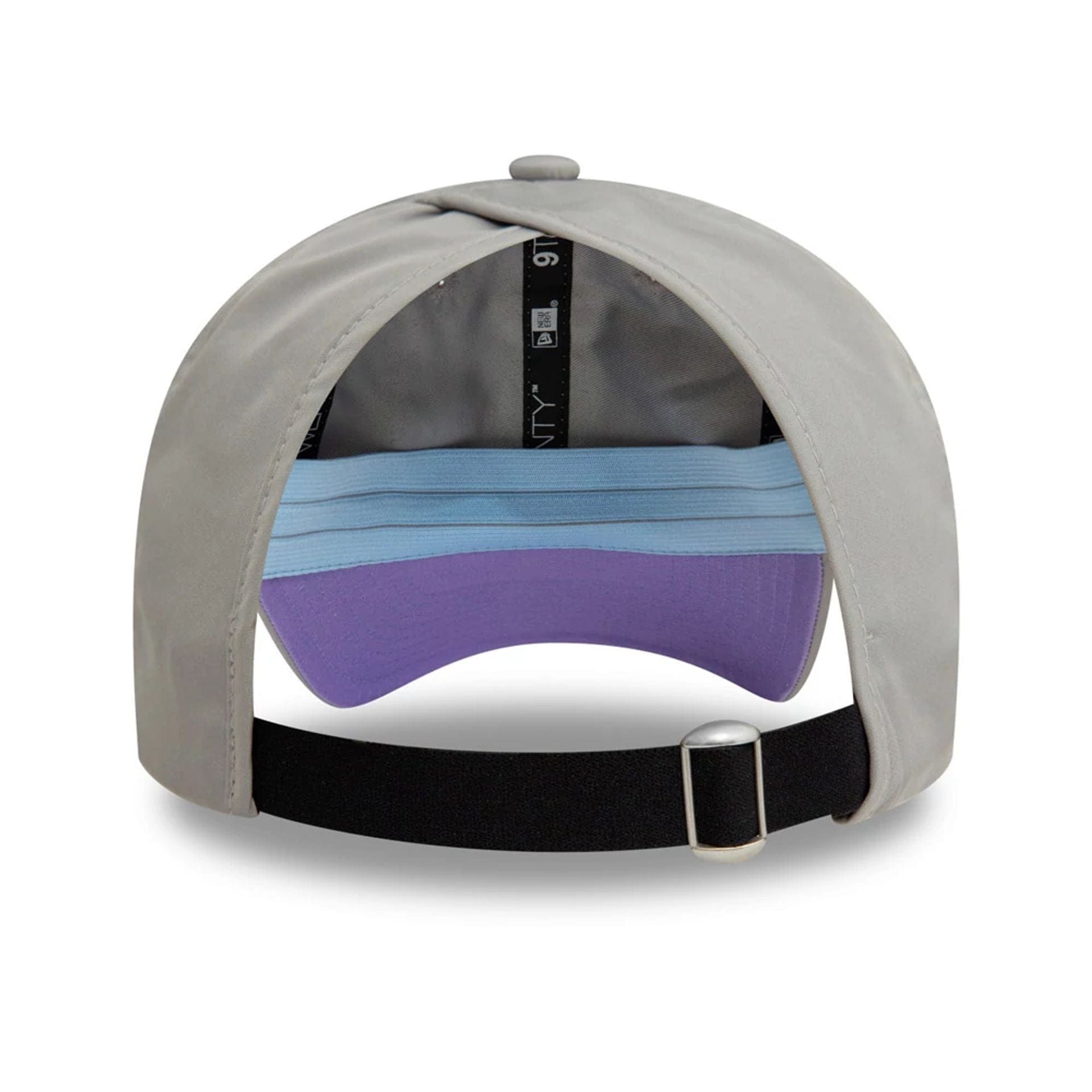 This is a Womens New Era Openback Grey Open Back Adjustable Cap 2