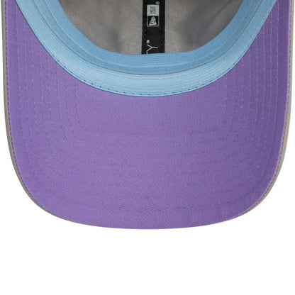 This is a Womens New Era Openback Grey Open Back Adjustable Cap 5