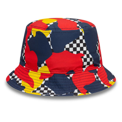 This is a Red Bull Racing Abstract Dark Blue Bucket Hat 4