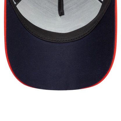 This is a Red Bull Racing Retro Dark Blue 9FORTY A-Frame Trucker Adjustable Cap 5