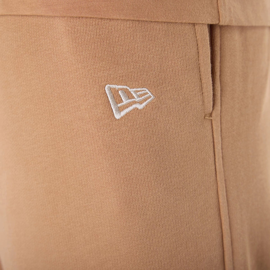 The Male model is wearing LA Dodgers MLB League Essential Dark Beige Fleece Joggers 4