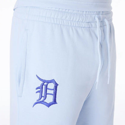 The Male model is wearing Detroit Tigers MLB League Essential Pastel Blue Shorts 6