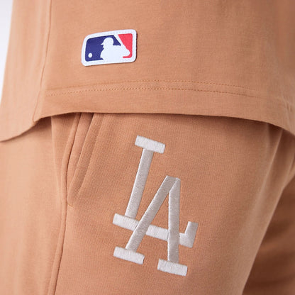 The Male model is wearing LA Dodgers MLB League Essential Dark Beige Oversized T-Shirt 6