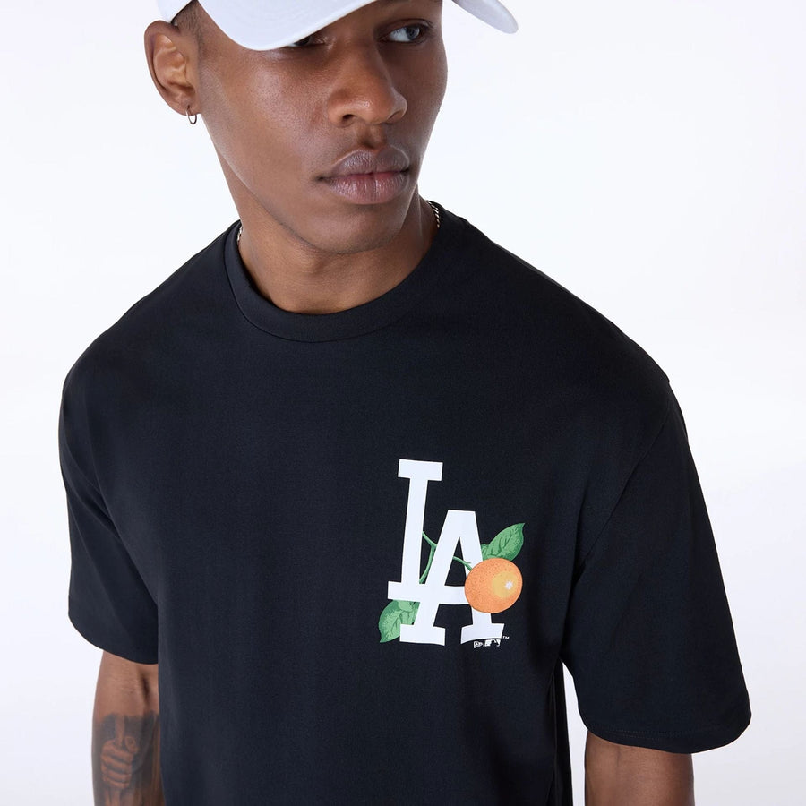 The Male model is wearing LA Dodgers MLB Fruit Black T-Shirt 7