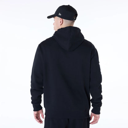 The Male model is wearing LA Dodgers MLB Floral Black Pullover Hoodie 2