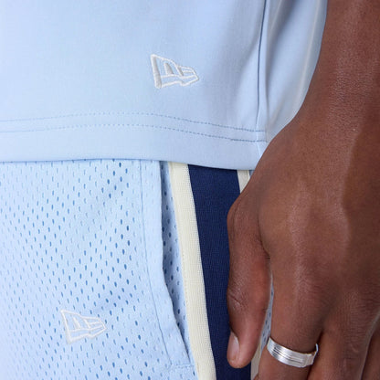 The Male model is wearing LA Dodgers MLB Floral Pastel Blue Oversized T-Shirt 6