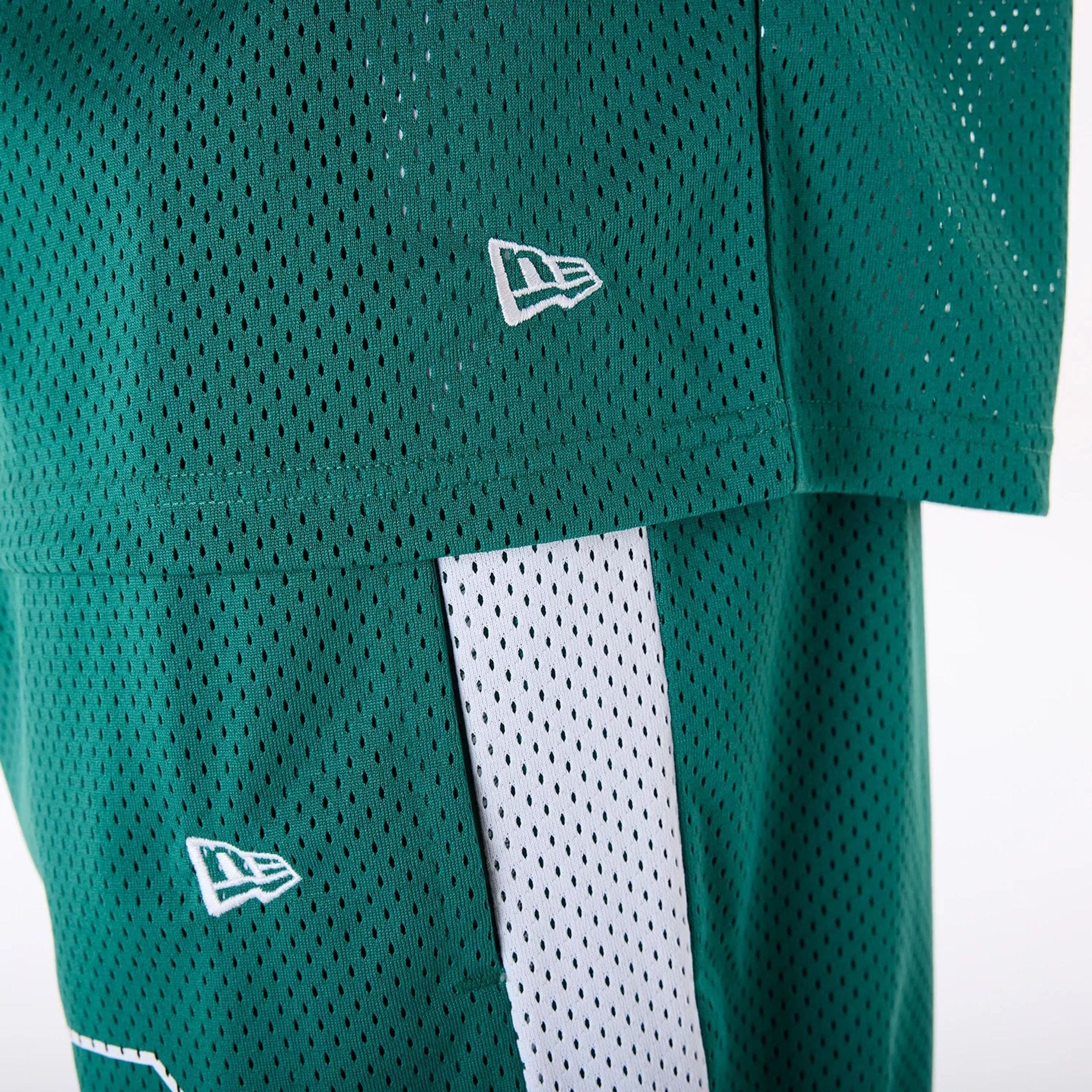 The Male model is wearing New York Jets NFL Mesh Green T-Shirt 6