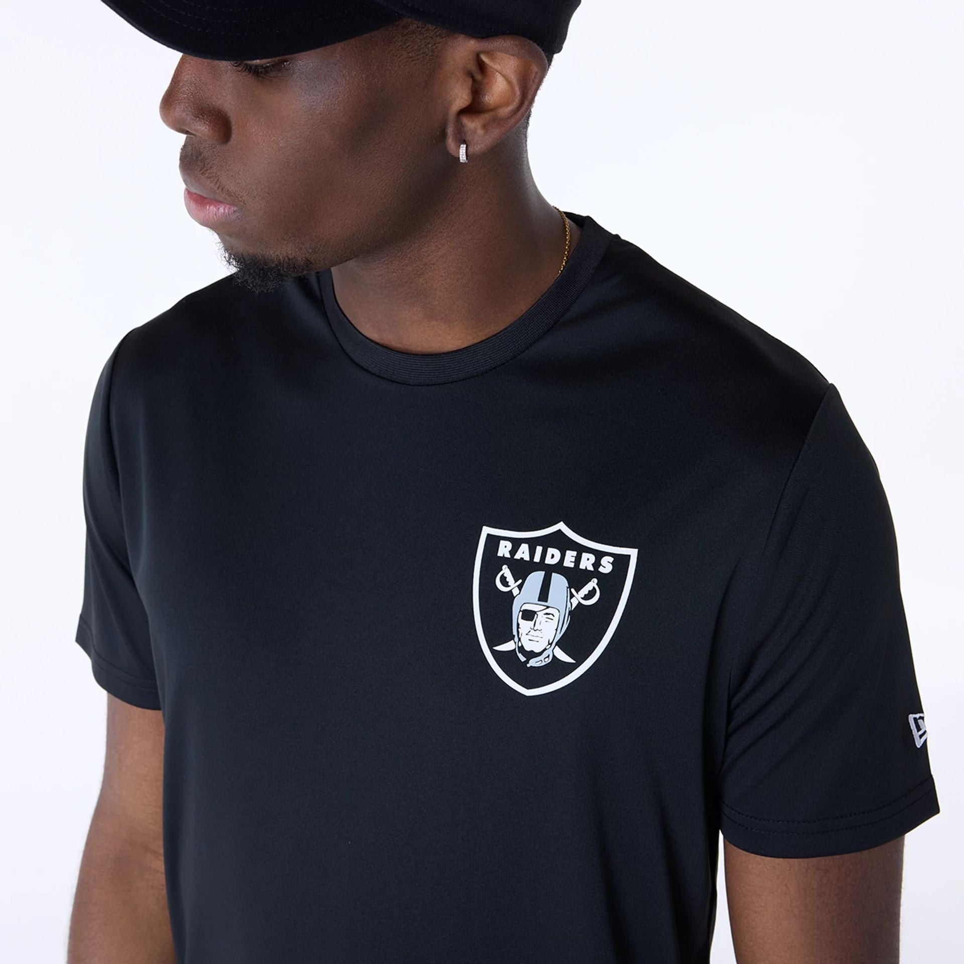 Tシャツ・カットソー New Era NFL Las Vegas Raiders Polyester T-Shirt Black New ERA NFL Las Vegas Raiders T-Shirt Black | Men | Junkyard