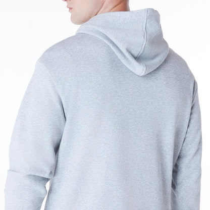 The Male model is wearing Brooklyn Nets NBA League Essential Grey Oversized Pullover Hoodie 5