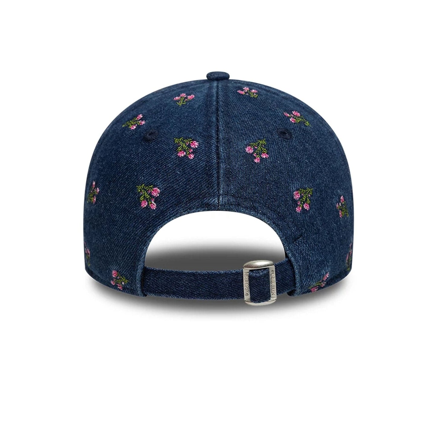 This is a Womens New Era Floral Denim Navy 9TWENTY Adjustable Cap 6