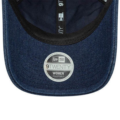This is a Womens New Era Floral Denim Navy 9TWENTY Adjustable Cap 7