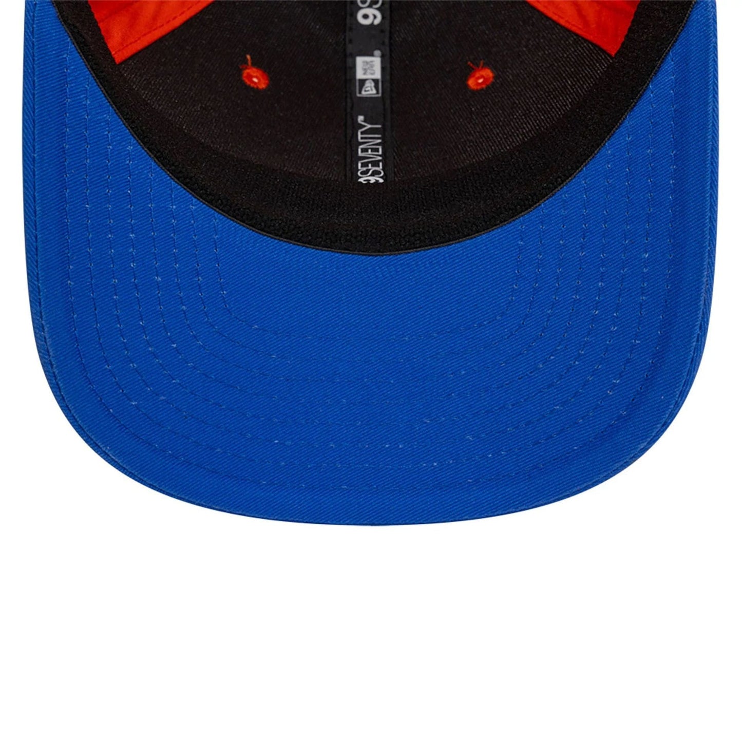 This is a Jijantes FC Kings League Draft Orange 9SEVENTY Stretch Snap Adjustable Cap 4