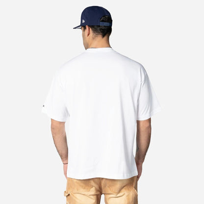The Male model is wearing MLB Dueling Logos Sport Classic White T-Shirt 5