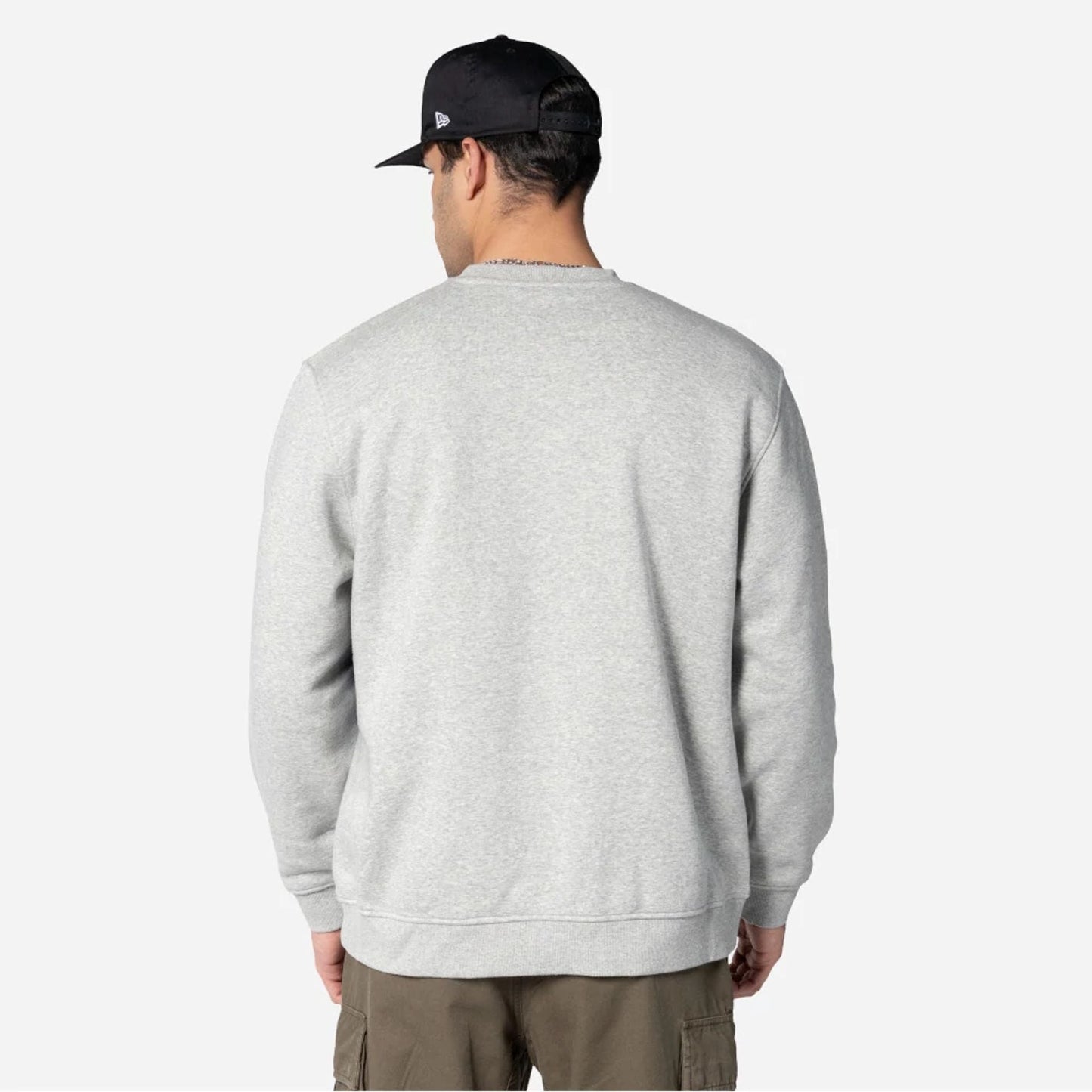 The Male model is wearing MLB Dueling Logos Sport Classic Grey Crewneck Sweater 5