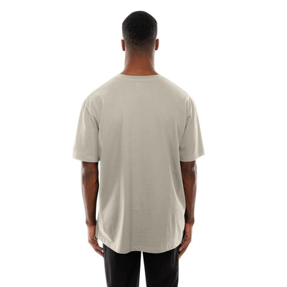 The Male model is wearing Miami Heat Modern Driver Light Beige T-Shirt 7