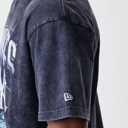 The Male model is wearing New York Yankees Sport Classic Black T-Shirt 4