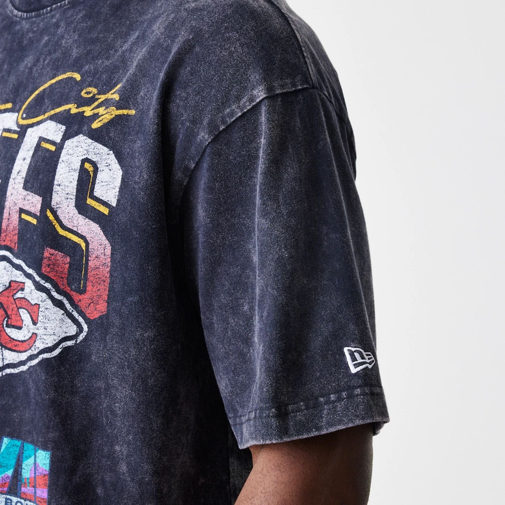 The Male model is wearing Kansas City Chiefs Sport Classic Black T-Shirt 3