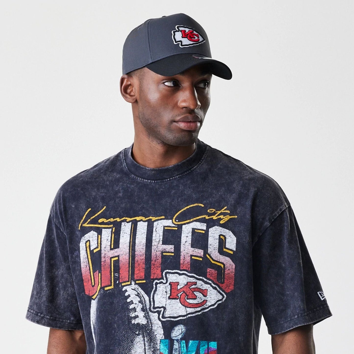 The Male model is wearing Kansas City Chiefs Sport Classic Black T-Shirt 4