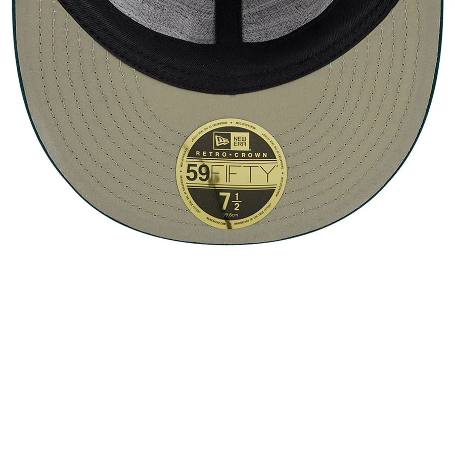 This is a Oakland Athletics MLB Wool Dark Green Retro Crown 59FIFTY Fitted Cap 2