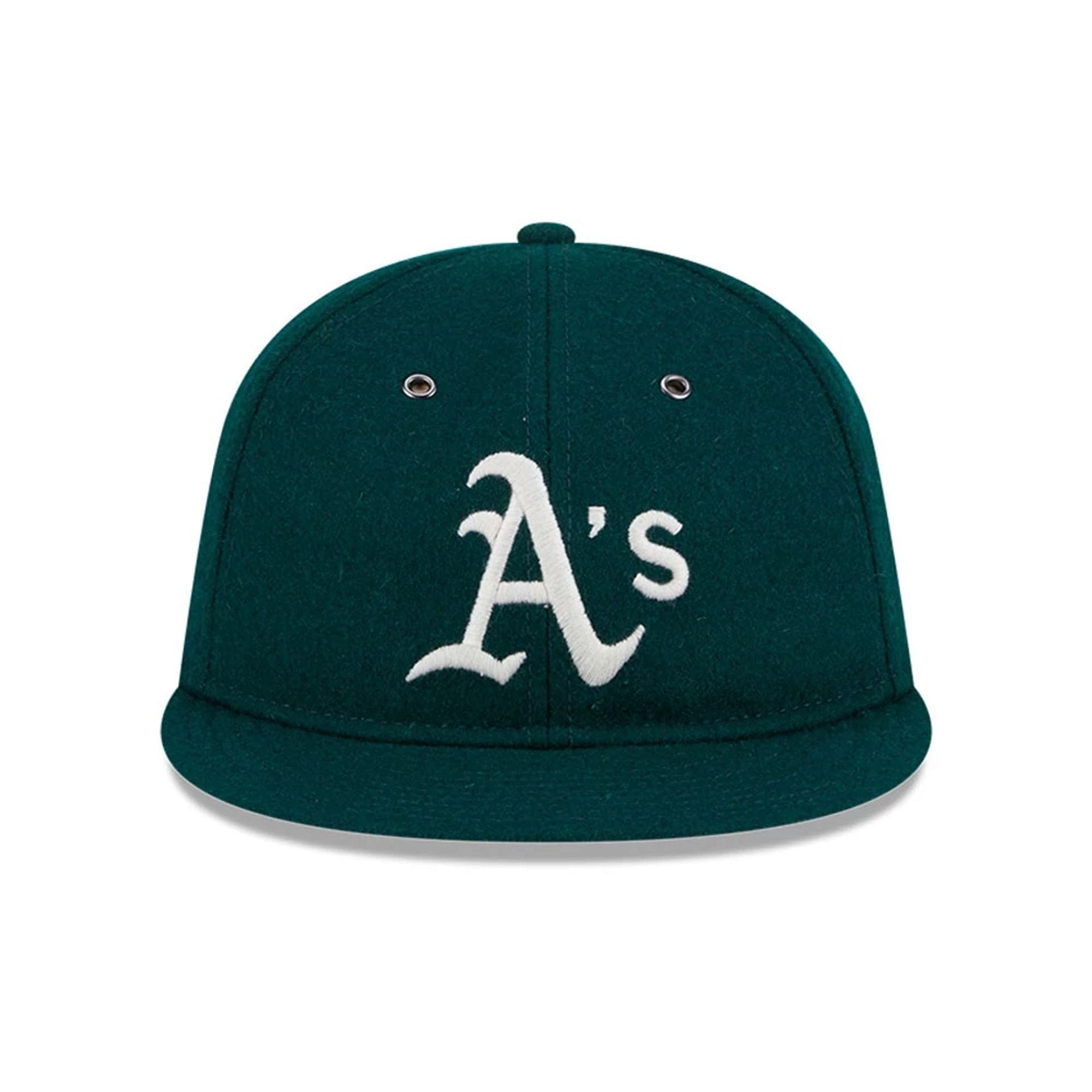 This is a Oakland Athletics MLB Wool Dark Green Retro Crown 59FIFTY Fitted Cap 3