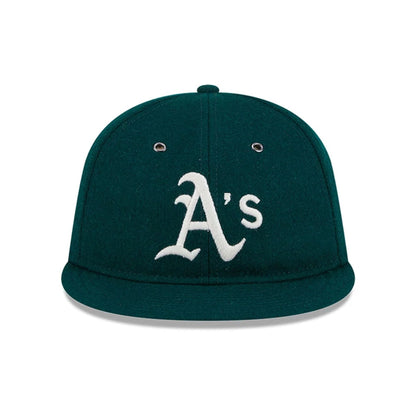 This is a Oakland Athletics MLB Wool Dark Green Retro Crown 59FIFTY Fitted Cap 3