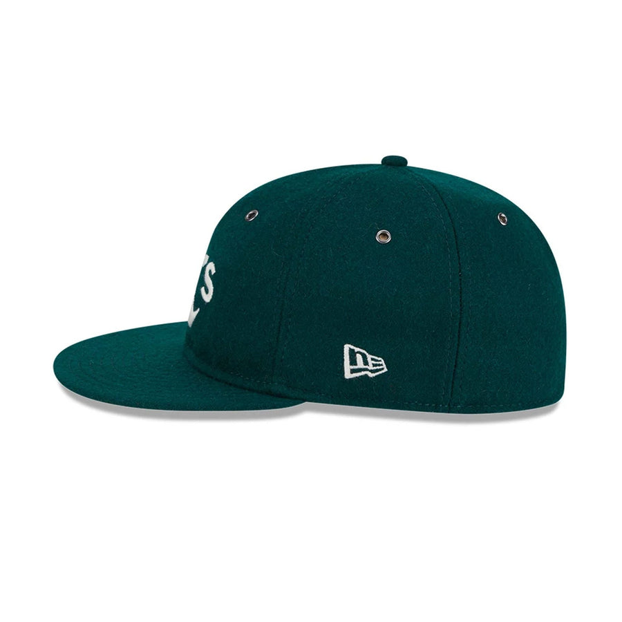 This is a Oakland Athletics MLB Wool Dark Green Retro Crown 59FIFTY Fitted Cap 5