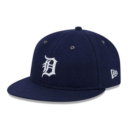 This is a Detroit Tigers MLB Wool Navy Retro Crown 59FIFTY Fitted Cap 1