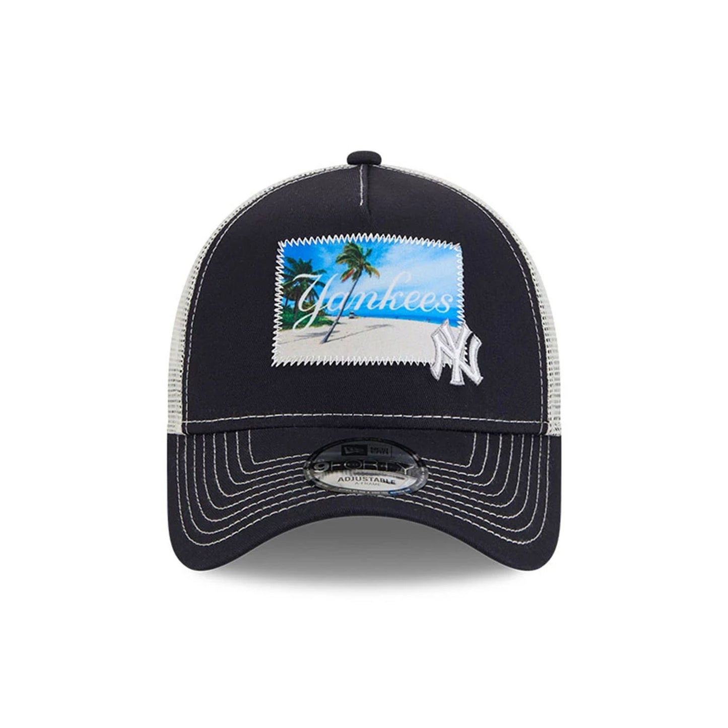 This is a New York Yankees Spring Training Fan Pack 2025 Navy 9FORTY A-Frame Adjustable Cap 4