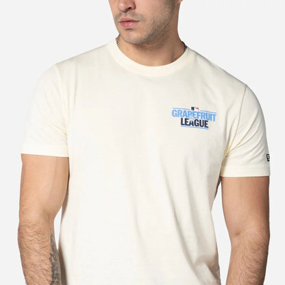 The Male model is wearing Grapefruit League Spring Training 2025 Cream T-Shirt 3
