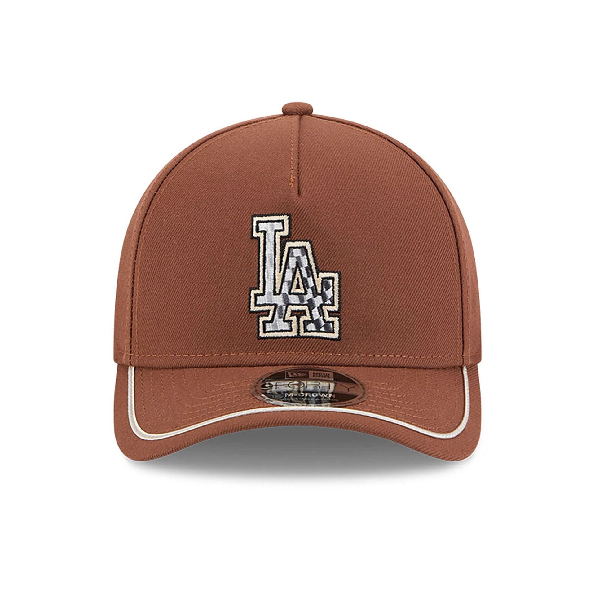 This is a LA Dodgers New Era Motorsport Dark Brown 9FORTY M-Crown A-Frame Adjustable Cap 3