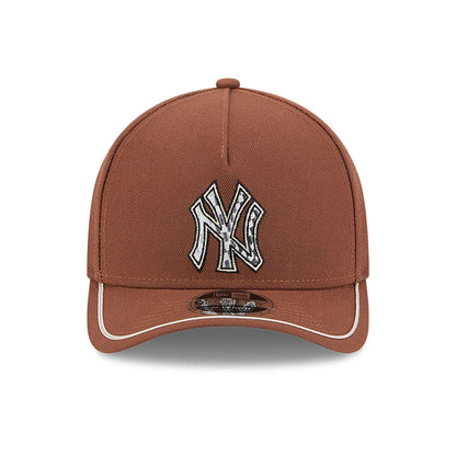 This is a New York Yankees New Era Motorsport Dark Brown 9FORTY M-Crown A-Frame Adjustable Cap 4