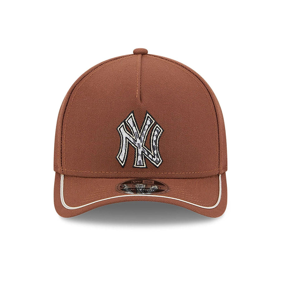 This is a New York Yankees New Era Motorsport Dark Brown 9FORTY M-Crown A-Frame Adjustable Cap 4