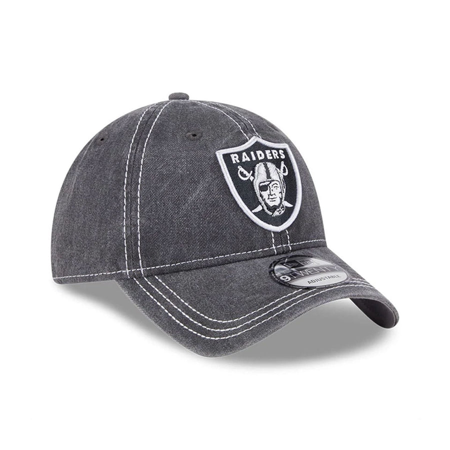 This is a Las Vegas Raiders Washed Contrast Black 9TWENTY Adjustable Cap 4