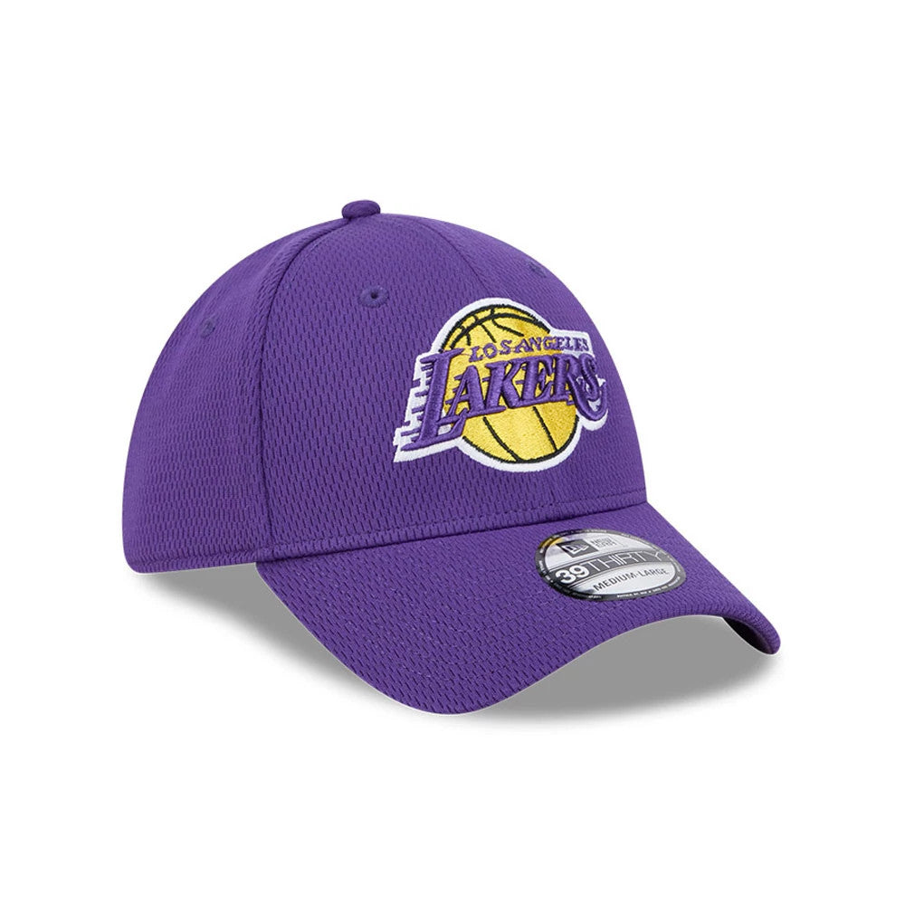 Pictured is this NBA Evergreen LA Lakers 39THIRTY Stretch Fit cap in purple. 3