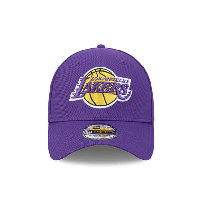 Pictured is this NBA Evergreen LA Lakers 39THIRTY Stretch Fit cap in purple. 2