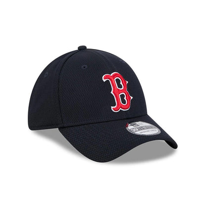 Pictured is this MLB Evergreen Boston Red Sox 39THIRTY Stretch Fit cap in navy. 3