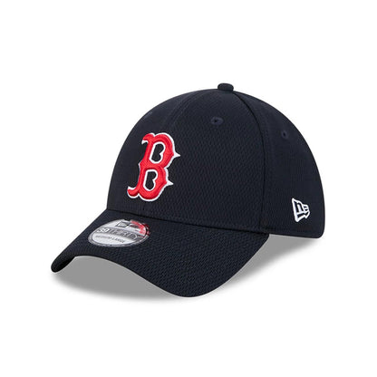 Pictured is this MLB Evergreen Boston Red Sox 39THIRTY Stretch Fit cap in navy. 1