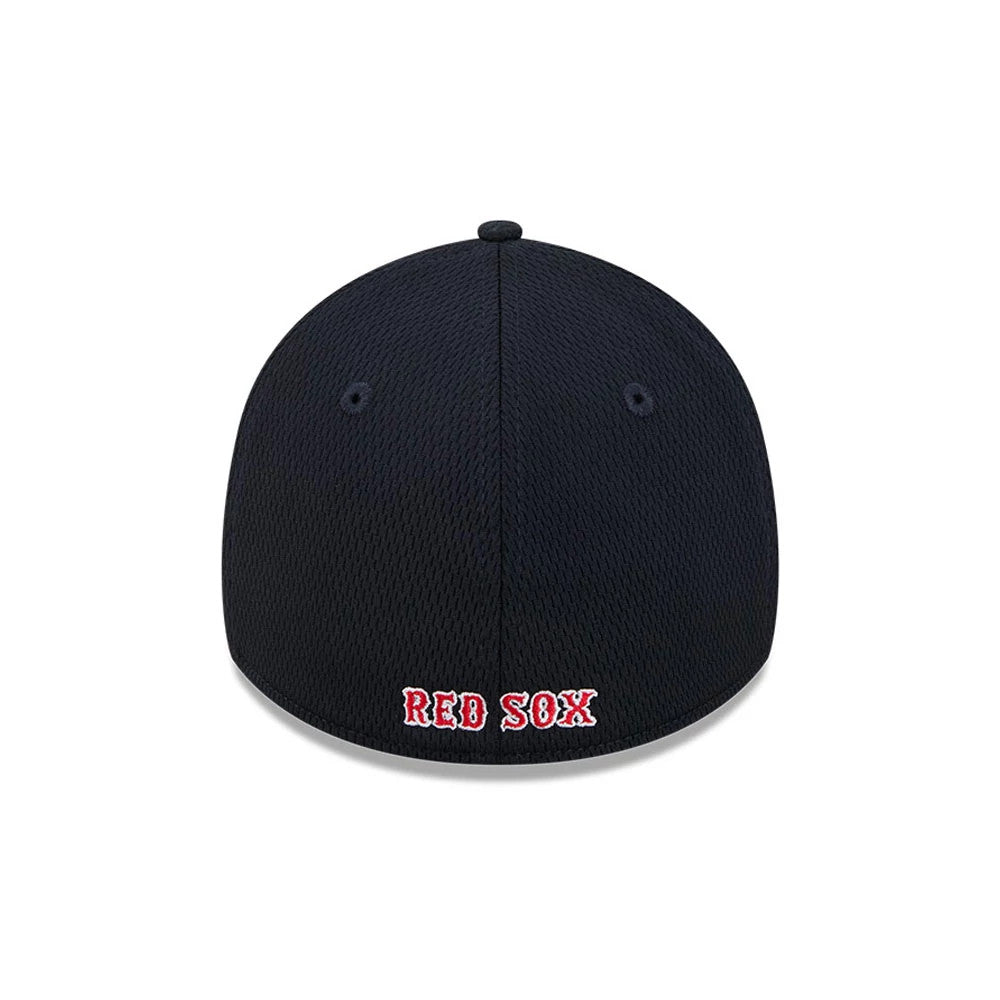 Pictured is this MLB Evergreen Boston Red Sox 39THIRTY Stretch Fit cap in navy. 5