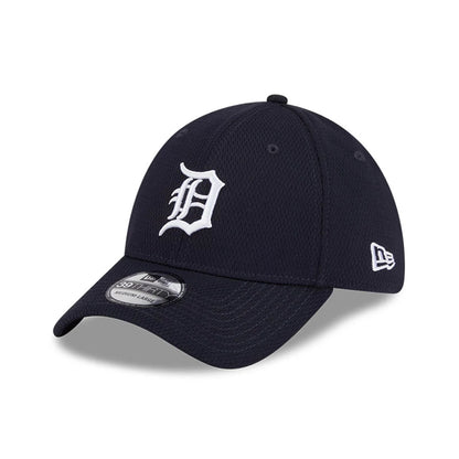 Pictured is this MLB Evergreen Detroit Tigers 39THIRTY Stretch Fit cap in navy. 1