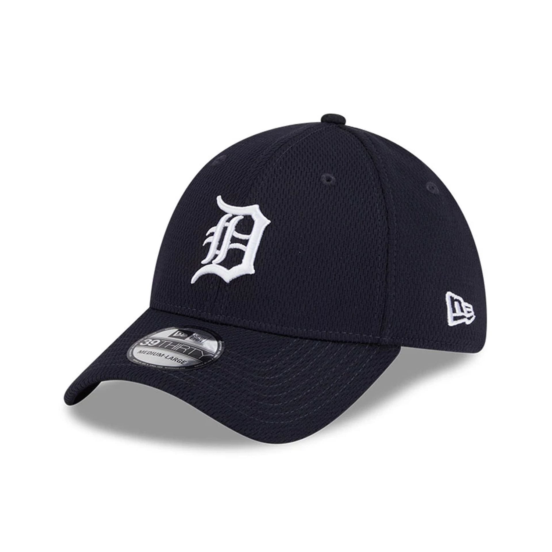 Pictured is this MLB Evergreen Detroit Tigers 39THIRTY Stretch Fit cap in navy. 1