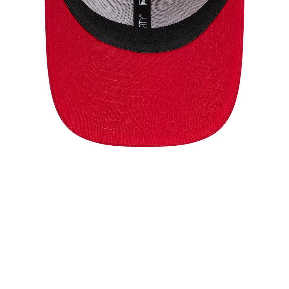 Pictured is this MLB Evergreen LA Angels 39THIRTY Stretch Fit cap in red. 7