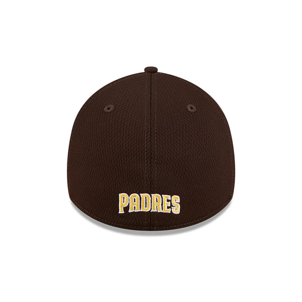 Pictured is this MLB Evergreen San Diego Padres 39THIRTY Stretch Fit cap in dark brown. 4
