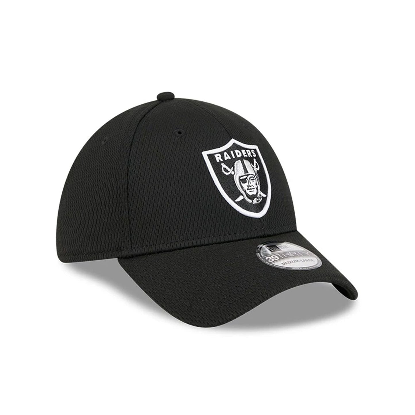 Pictured is this NFL Evergreen Las Vegas Raiders 39THIRTY Stretch Fit cap in black. 3