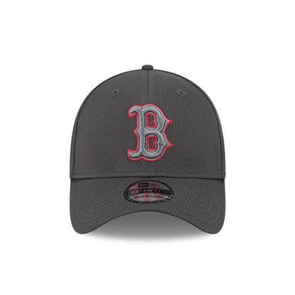Pictured is this MLB Evergreen Boston Red Sox 39THIRTY Stretch Fit cap in dark grey. 2