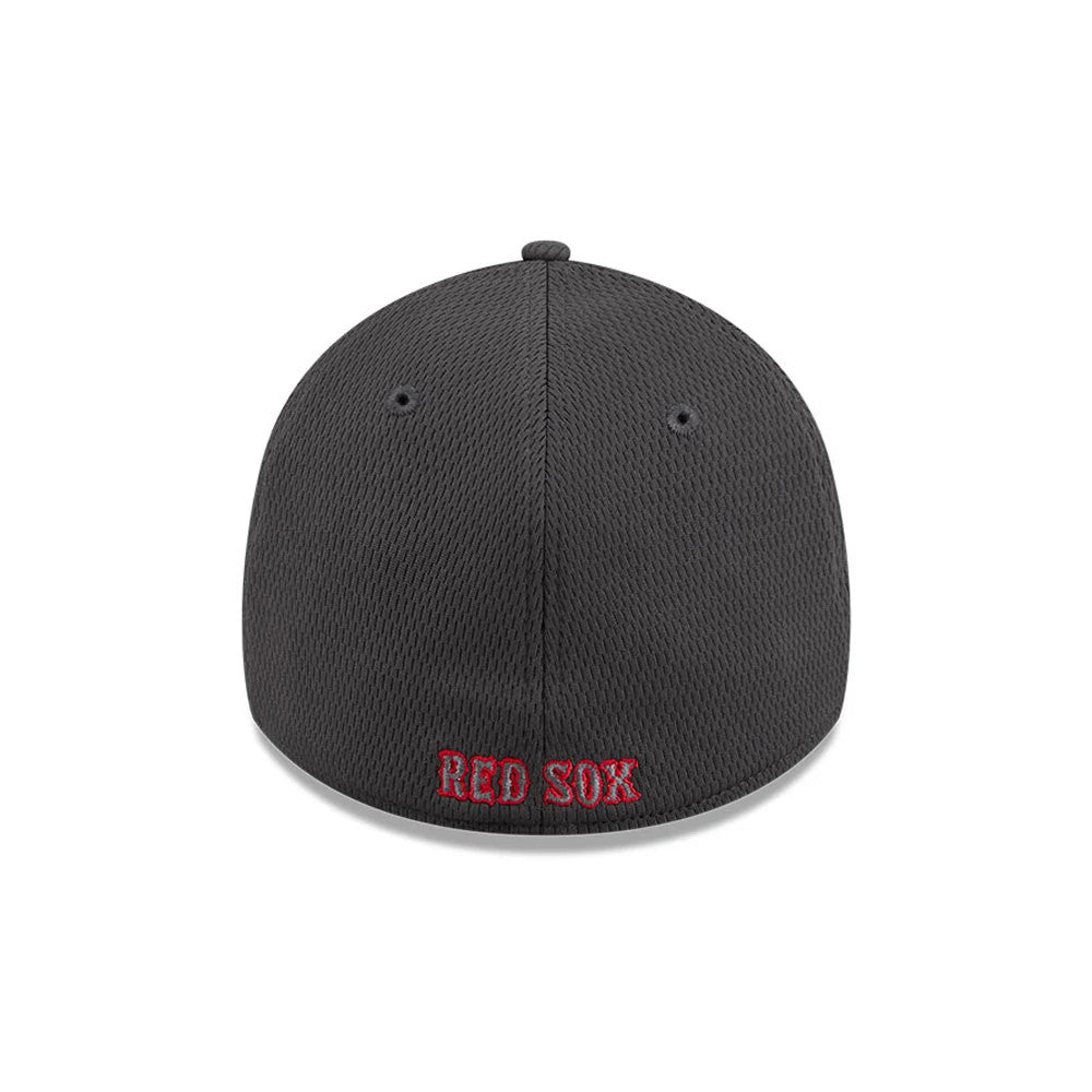 Pictured is this MLB Evergreen Boston Red Sox 39THIRTY Stretch Fit cap in dark grey. 6