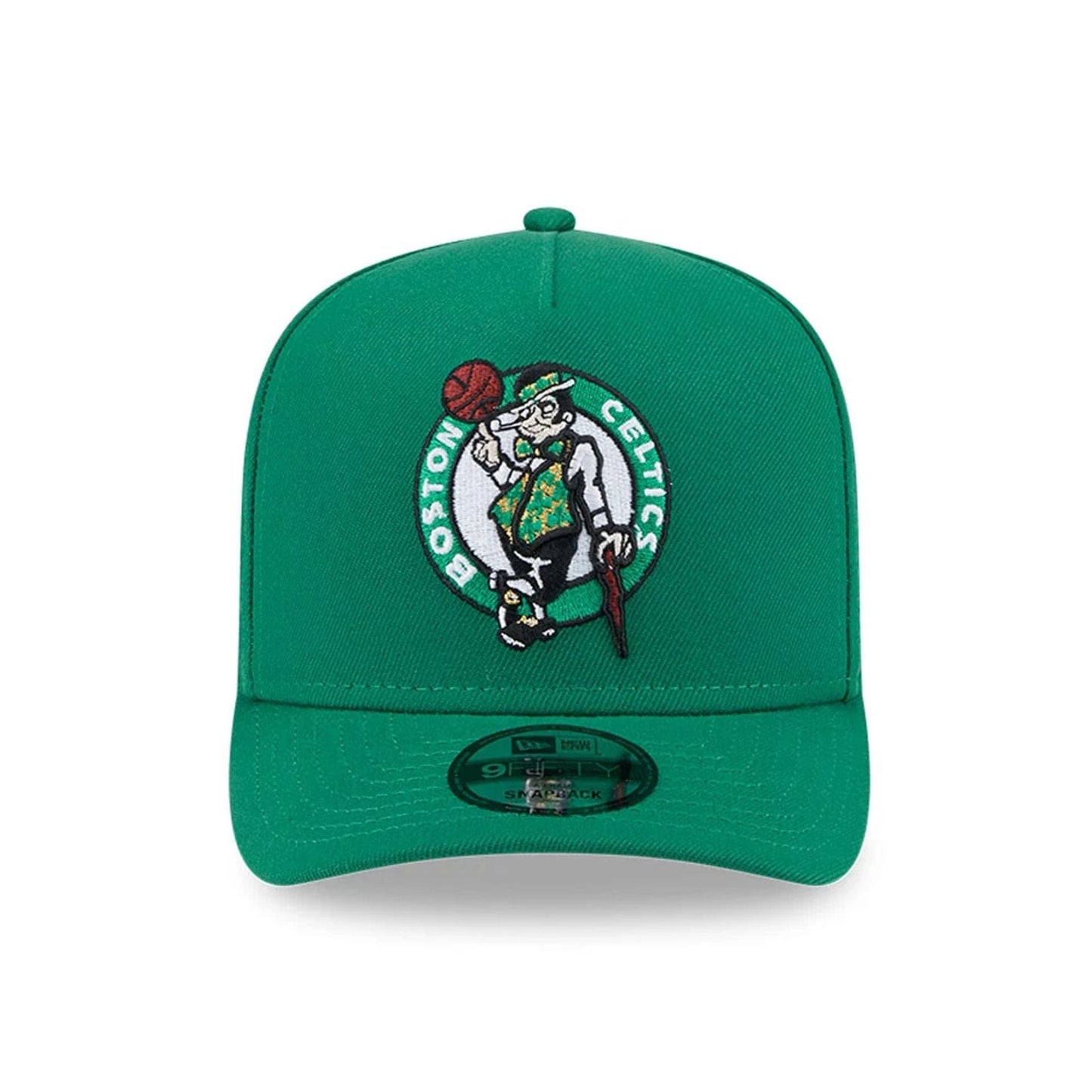 Pictured is this NBA Evergreen Boston Celtics 9FIFTY A-Frame Snapback cap in green. 3