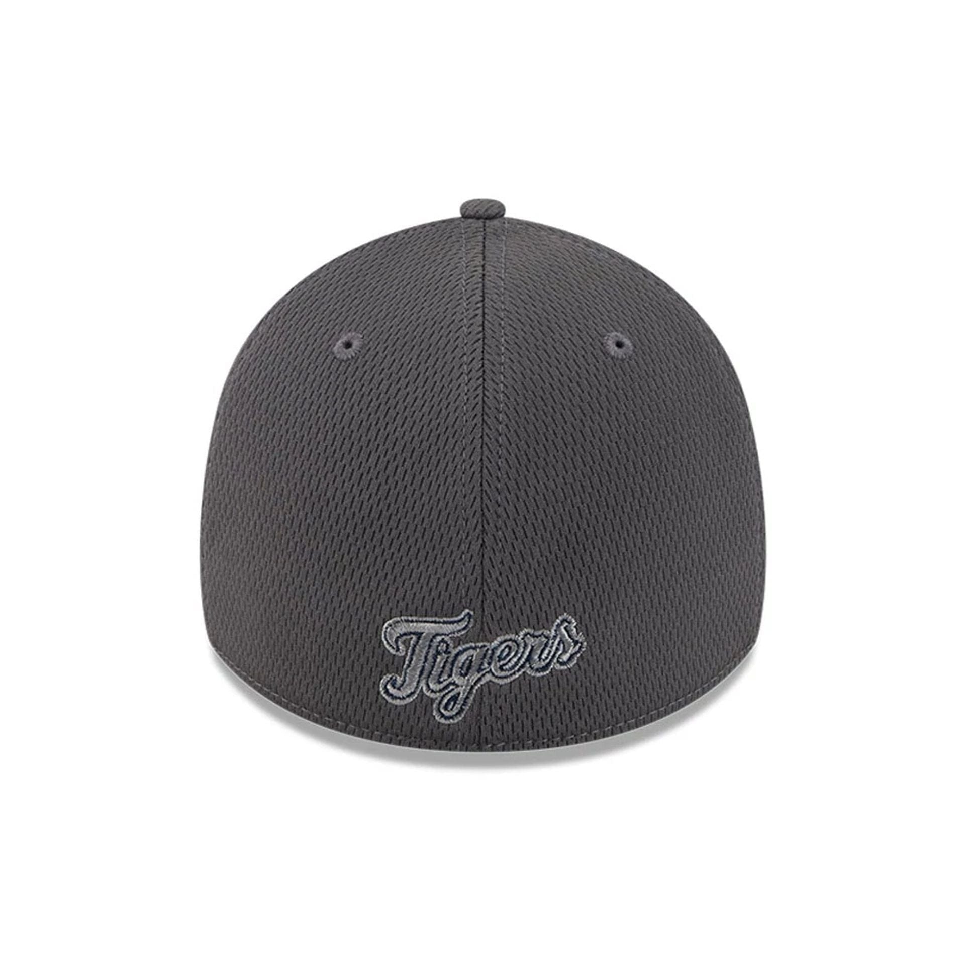 Pictured is this MLB Evergreen Detroit Tigers 39THIRTY Stretch Fit cap in dark grey. 4