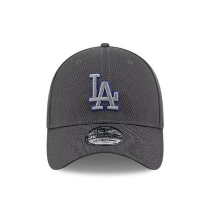 Pictured is this MLB Evergreen LA Dodgers 39THIRTY Stretch Fit cap in dark grey. 2